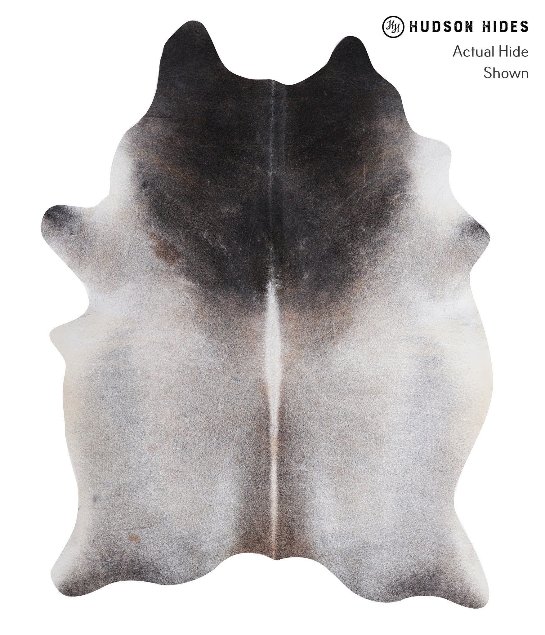 Grey with Beige Cowhide Rug #A5654