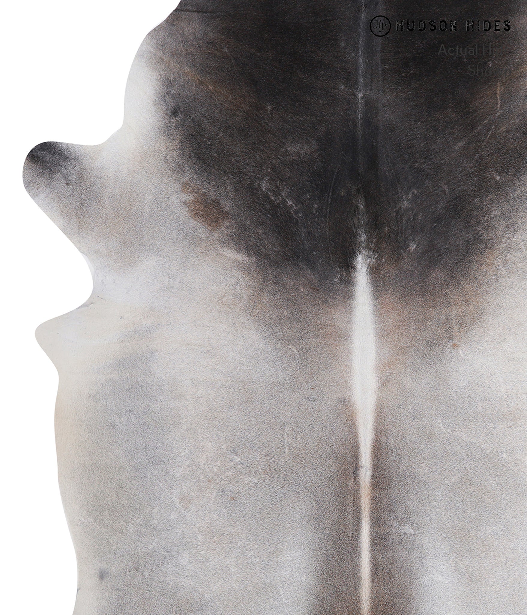 Grey with Beige Cowhide Rug #A5654