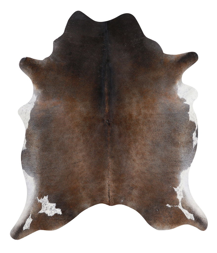 Grey with Beige Large Brazilian Cowhide Rug 6'7"H x 5'9"W #A5694 by Hudson Hides