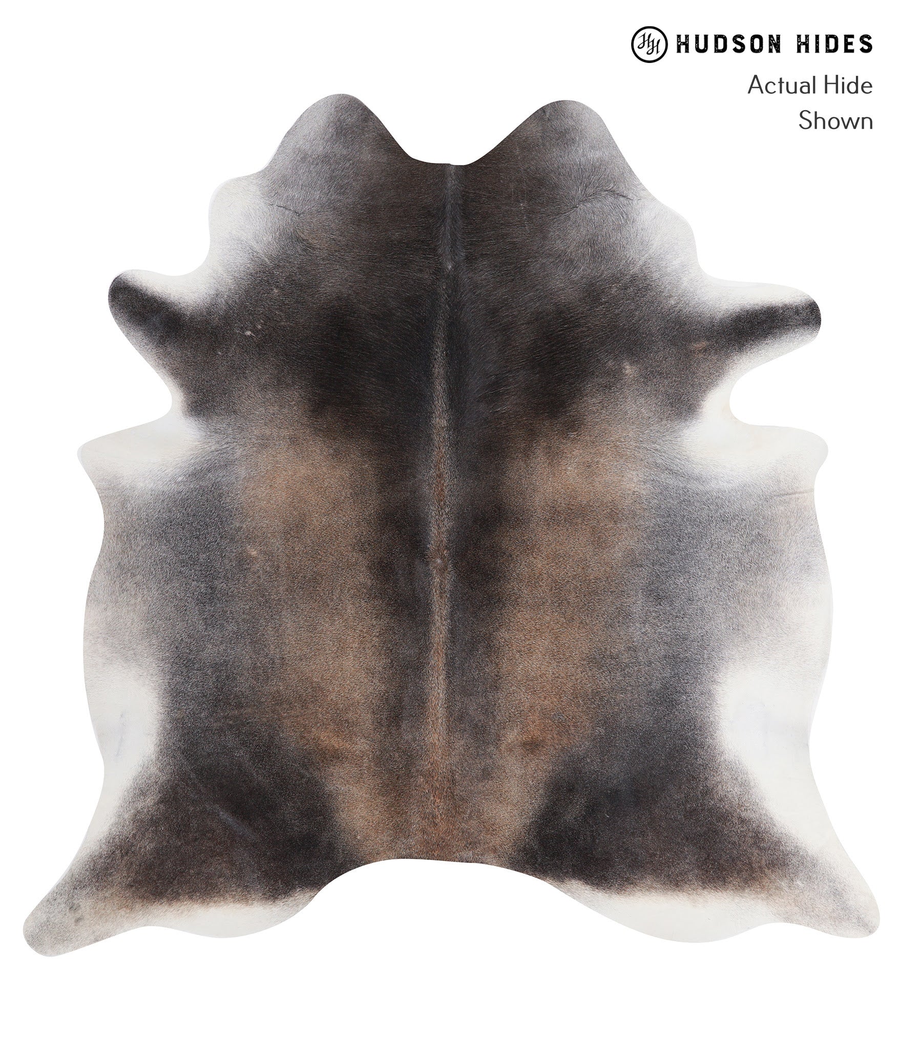 Grey with Beige Cowhide Rug #A5706
