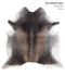 Grey with Beige X-Large Brazilian Cowhide Rug 6'9