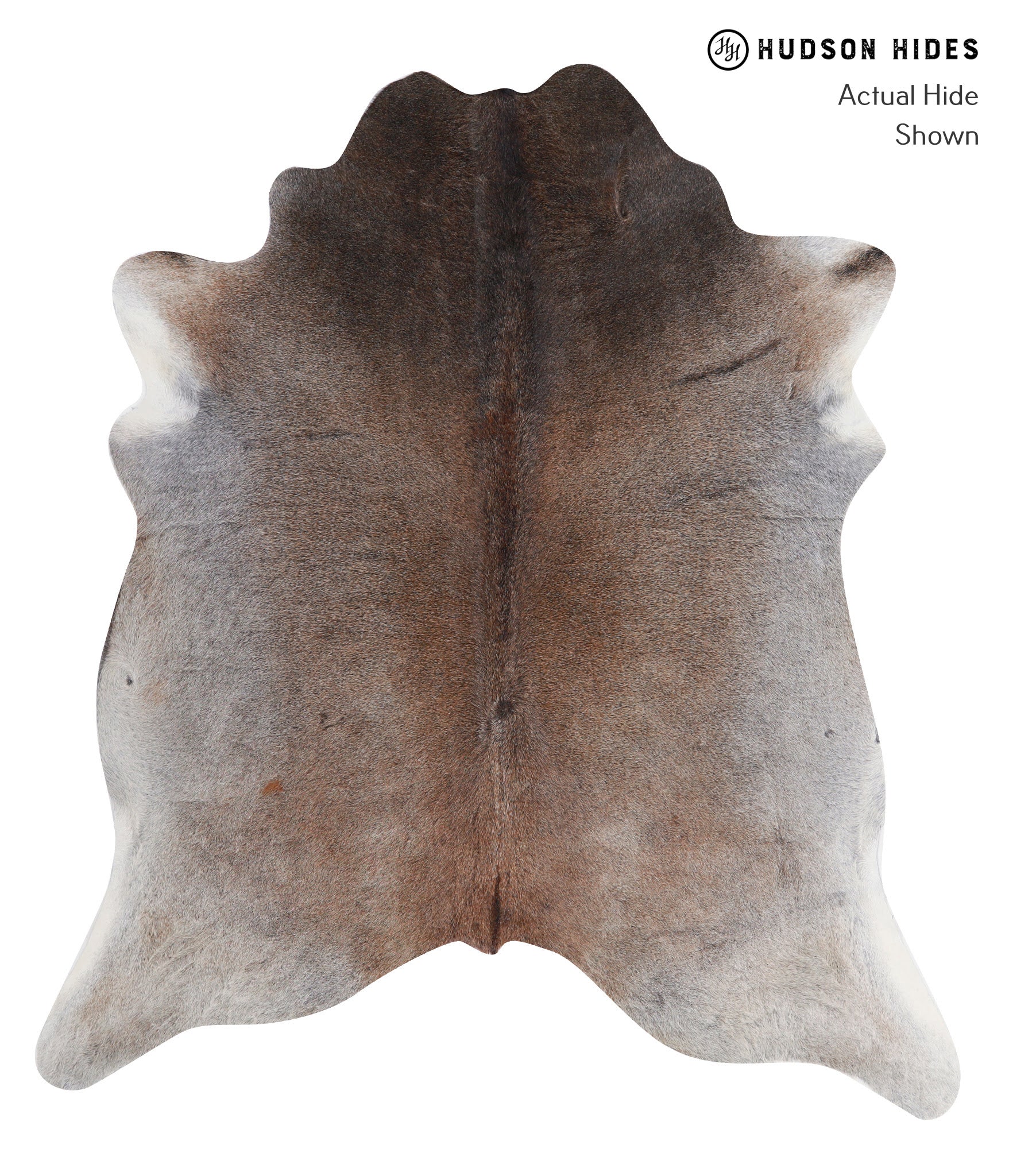Grey with Beige Cowhide Rug #A5714