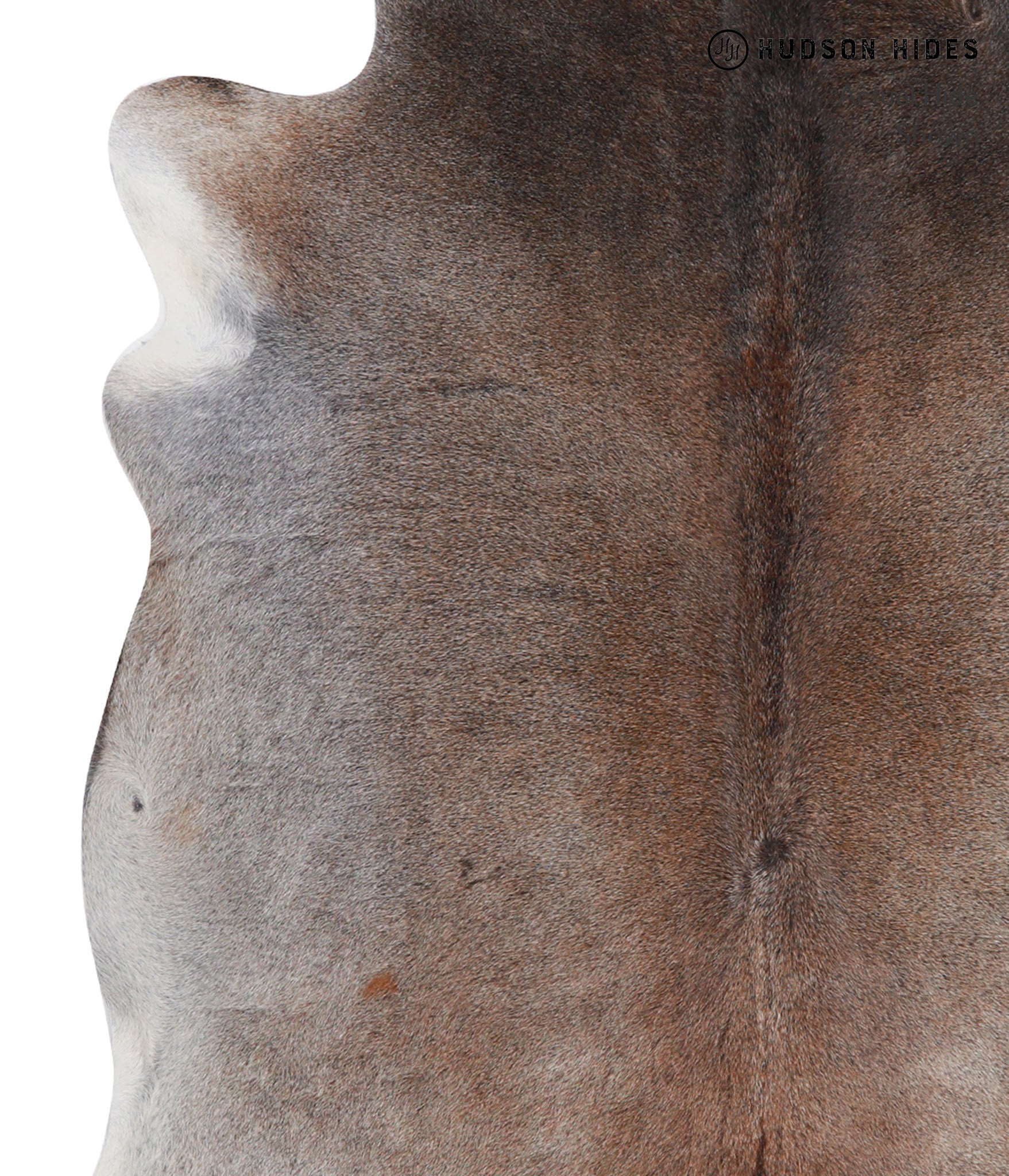 Grey with Beige Cowhide Rug #A5714