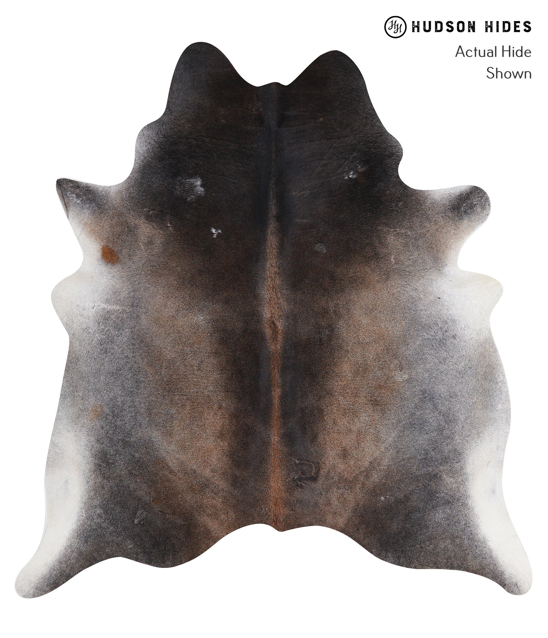 Grey with Beige Cowhide Rug #A5721