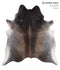 Grey with Beige X-Large Brazilian Cowhide Rug 6'8