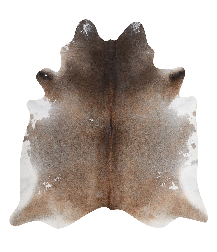 Grey with Beige XX-Large Brazilian Cowhide Rug 7'6"H x 7'2"W #A5731 by Hudson Hides