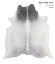 Medium Grey X-Large Brazilian Cowhide Rug 7'1"H x 6'5"W #A5743 by Hudson Hides