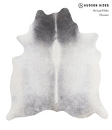 Medium Grey X-Large Brazilian Cowhide Rug 7'1"H x 6'5"W #A5743 by Hudson Hides