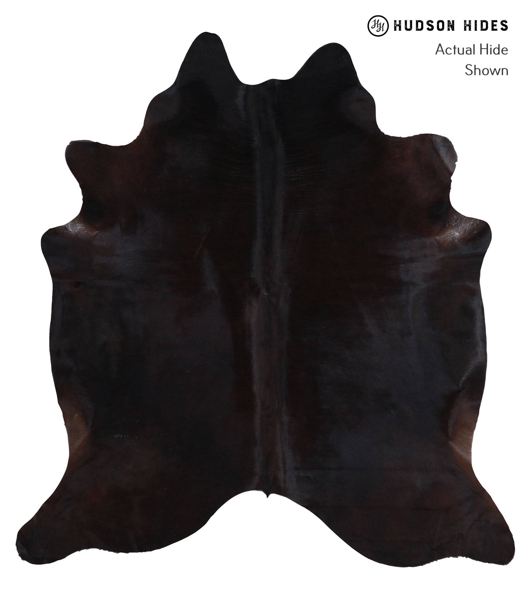 Solid Black Cowhide Rug #A5744