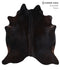Solid Black X-Large Brazilian Cowhide Rug 6'11