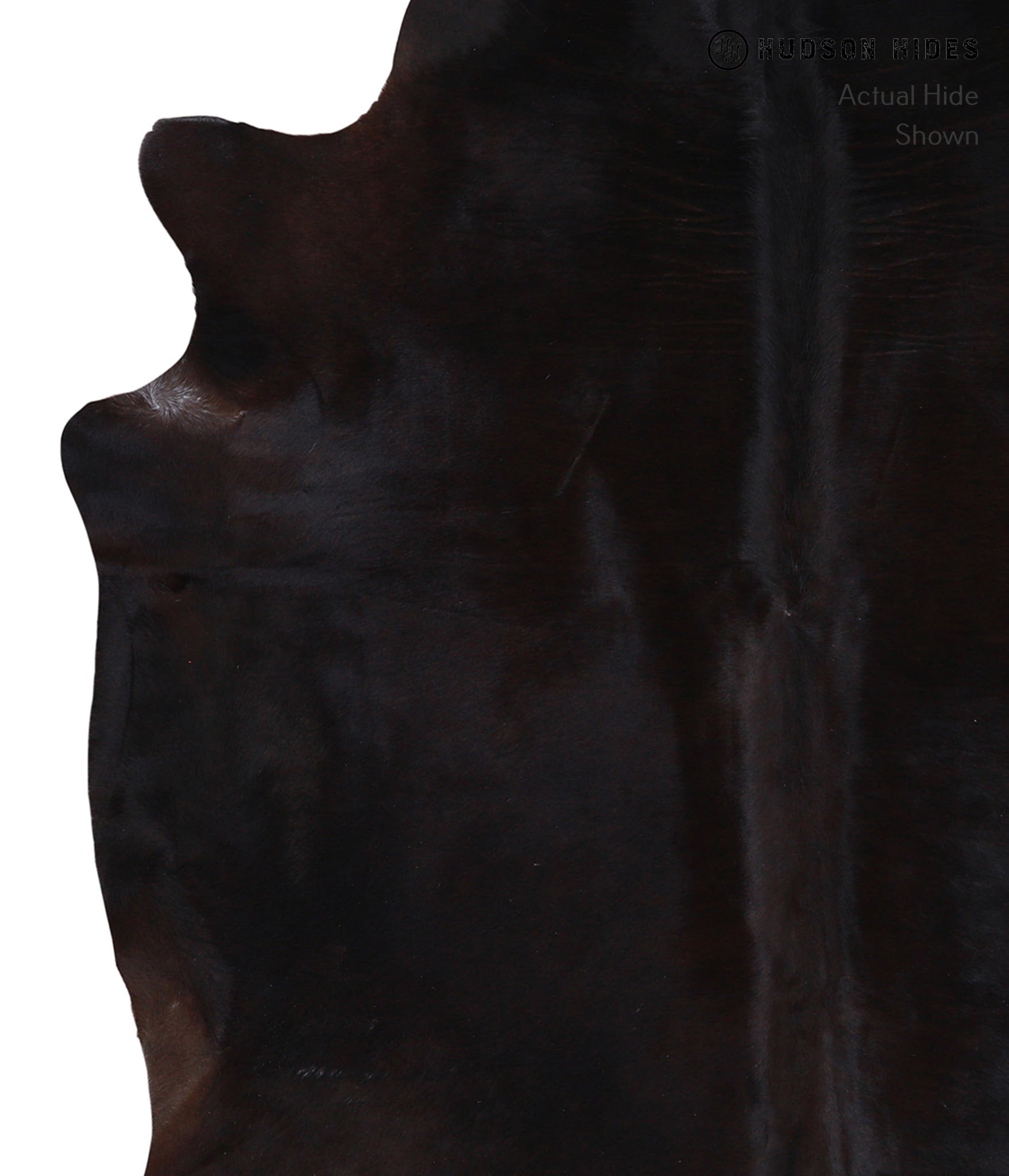 Solid Black Cowhide Rug #A5744