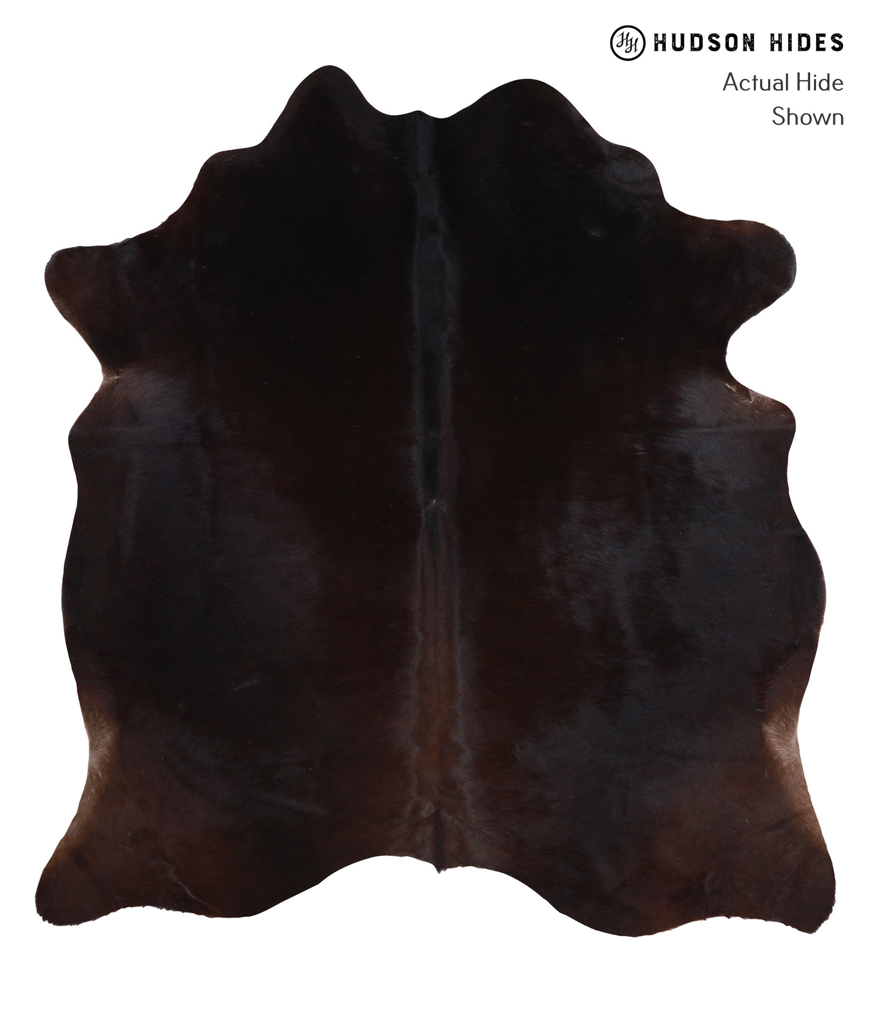 Solid Black Cowhide Rug #A5782