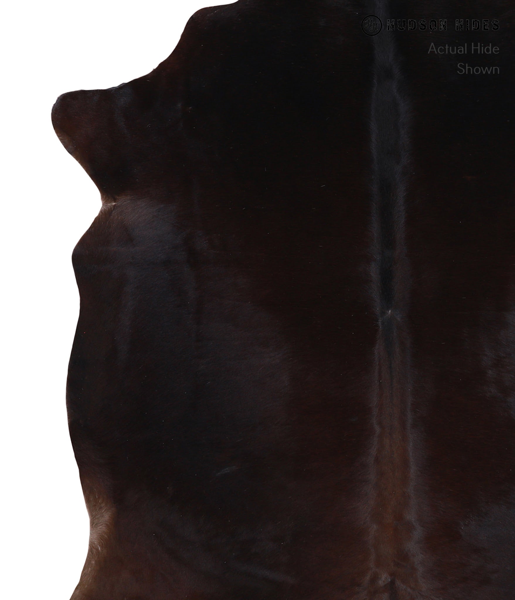 Solid Black Cowhide Rug #A5782