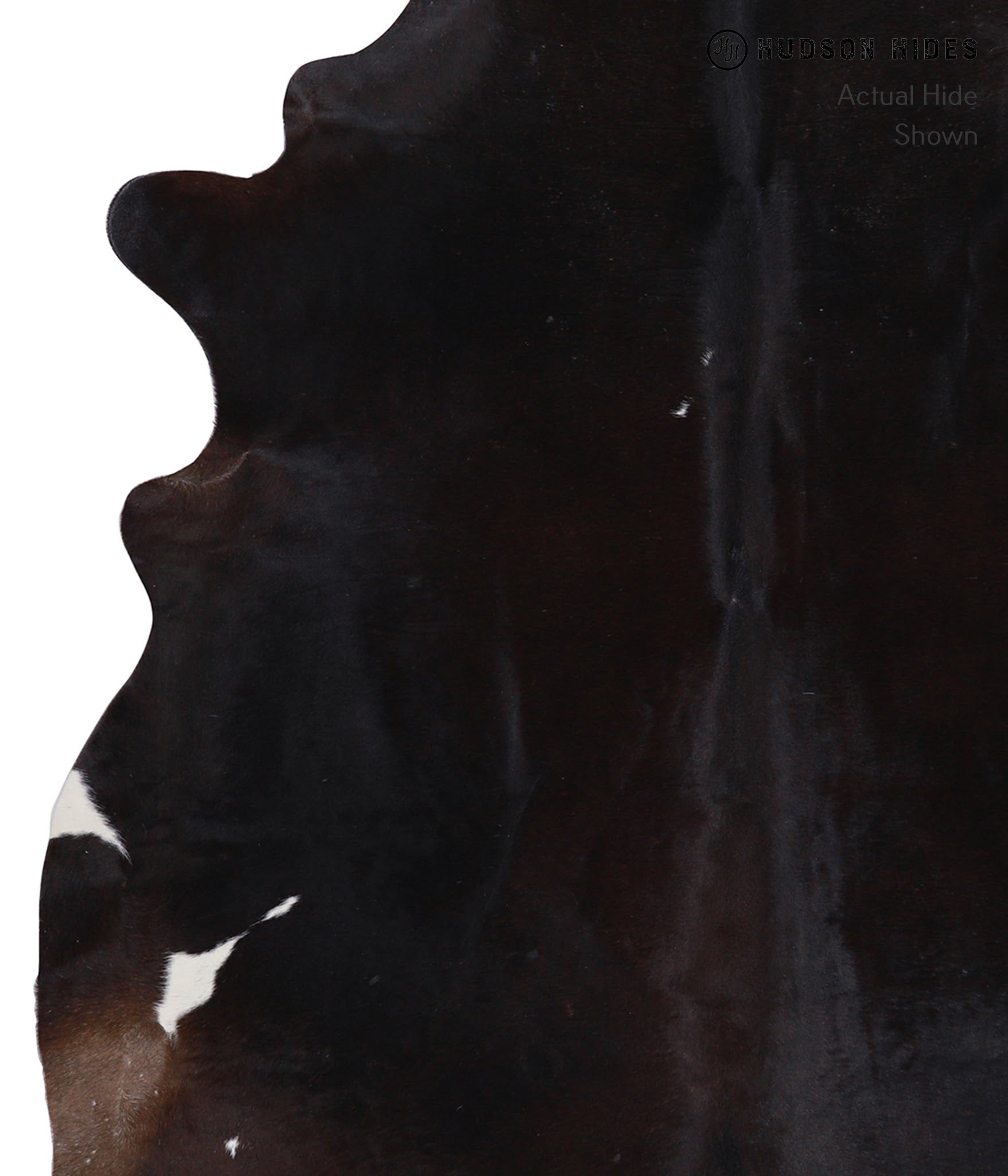 Solid Black Cowhide Rug #A5793