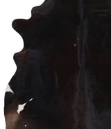 Solid Black X-Large Brazilian Cowhide Rug 6'10"H x 6'6"W #A5793 by Hudson Hides