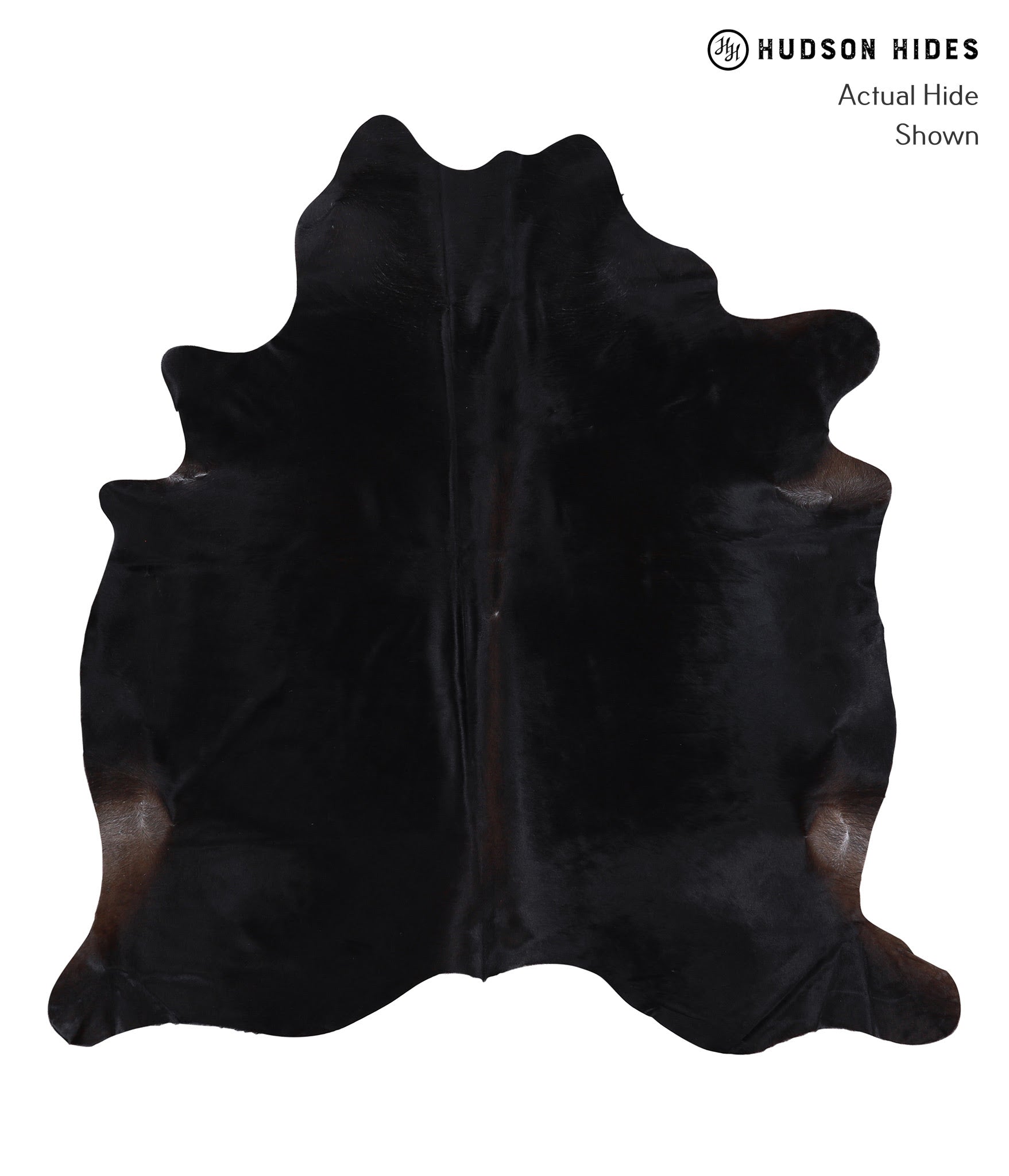 Solid Black Cowhide Rug #A5947