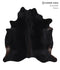 Solid Black X-Large Brazilian Cowhide Rug 6'7