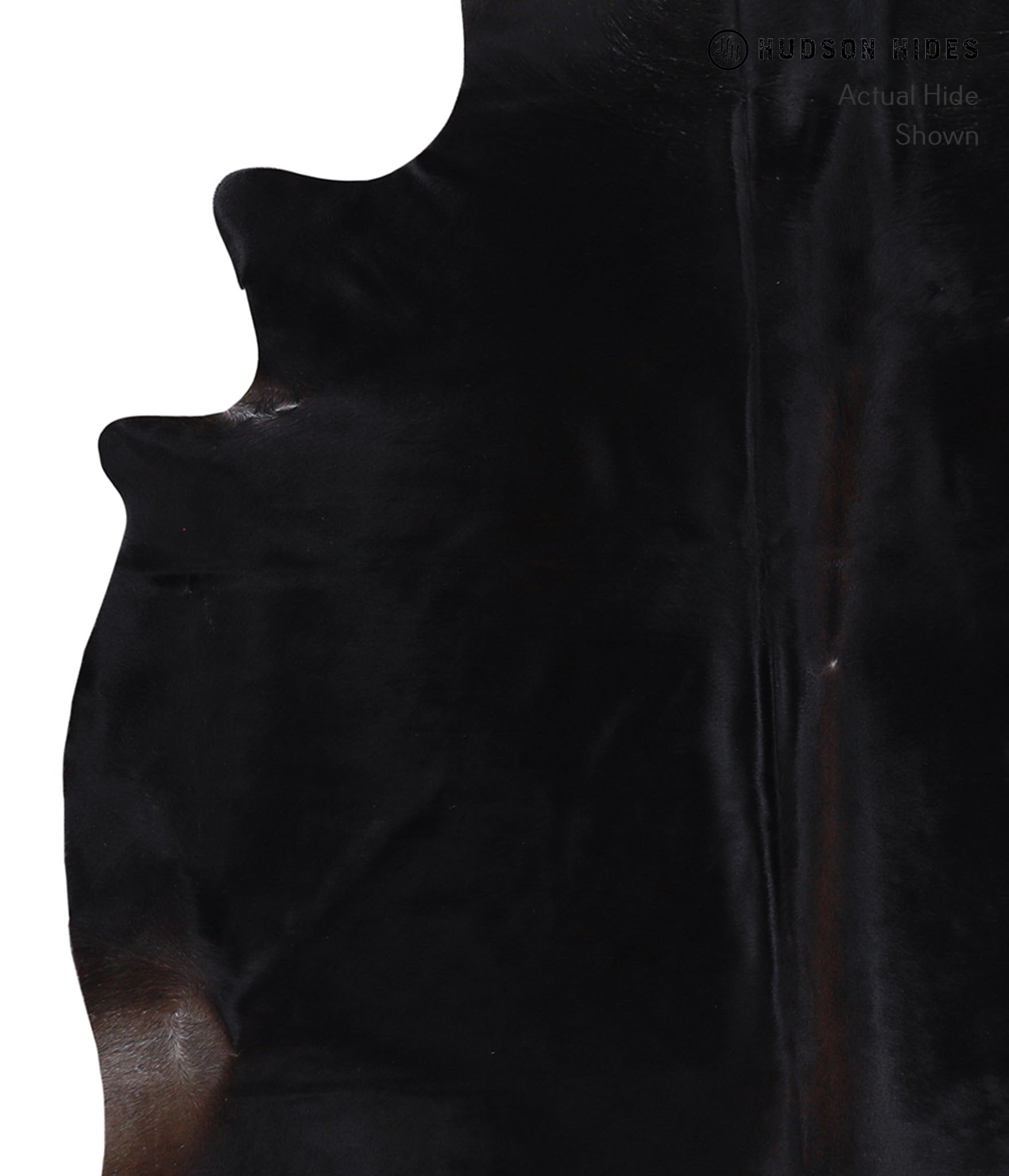Solid Black Cowhide Rug #A5947