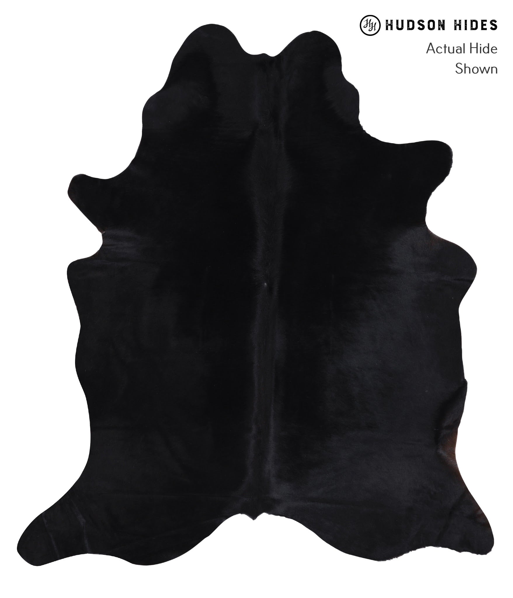 Solid Black Cowhide Rug #A5966