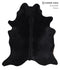Solid Black X-Large Brazilian Cowhide Rug 6'9