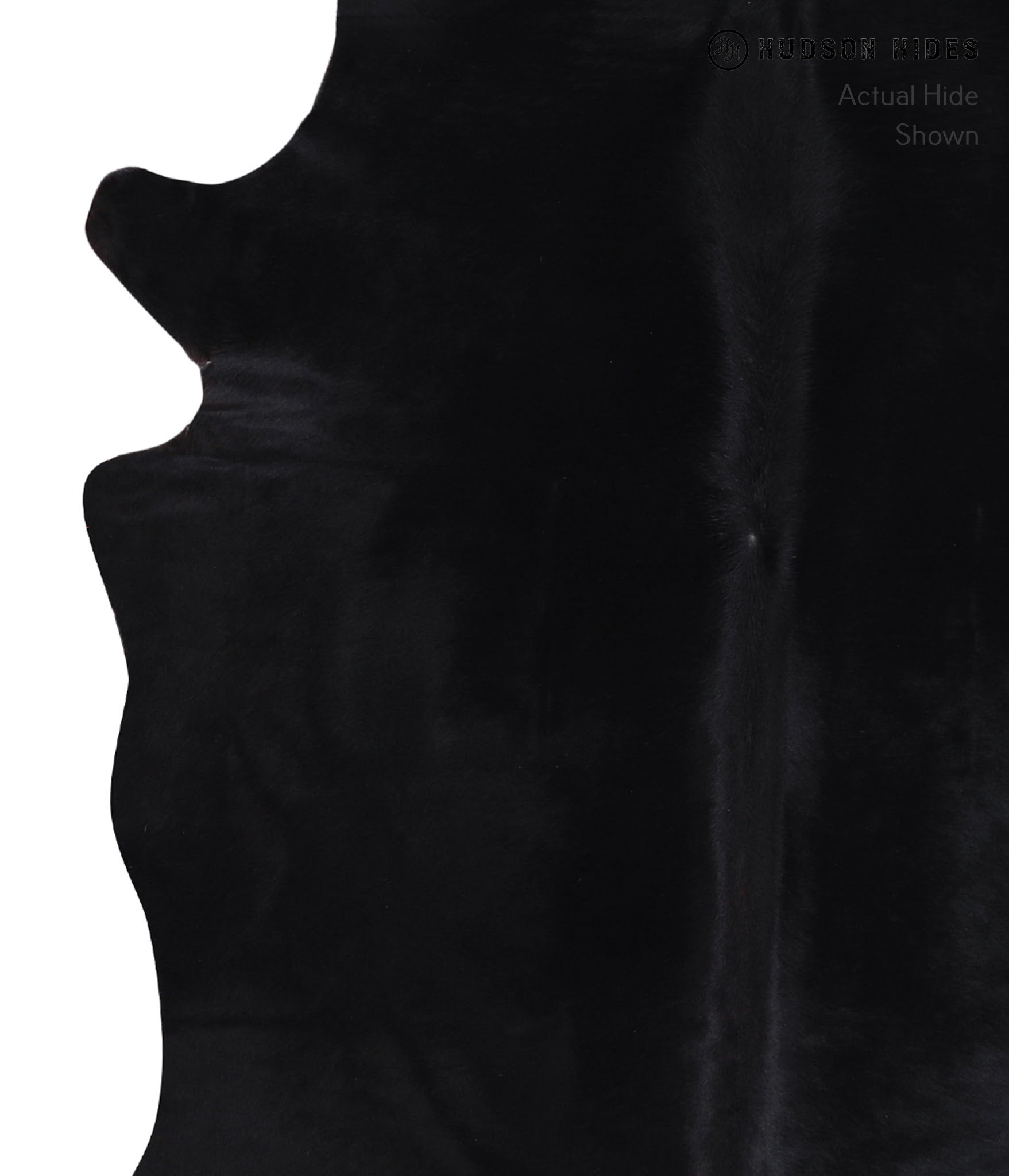 Solid Black Cowhide Rug #A5966