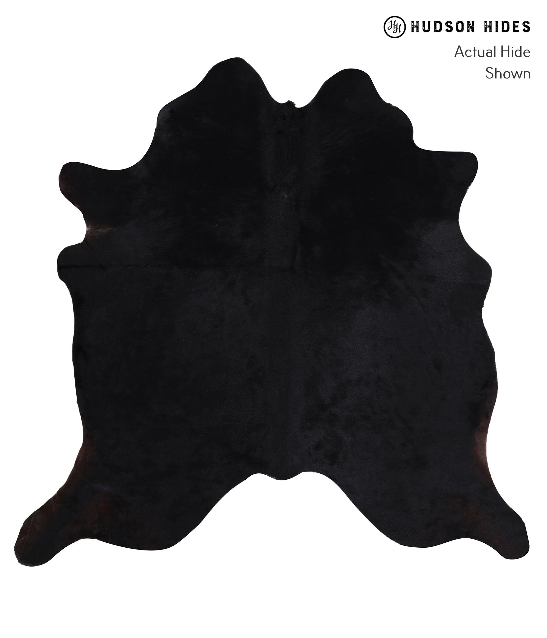 Solid Black Cowhide Rug #A5967