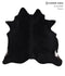 Solid Black X-Large Brazilian Cowhide Rug 6'3