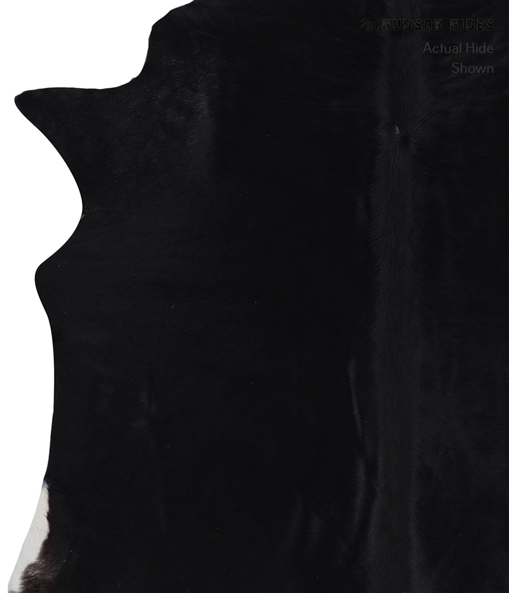 Solid Black Cowhide Rug #A5968