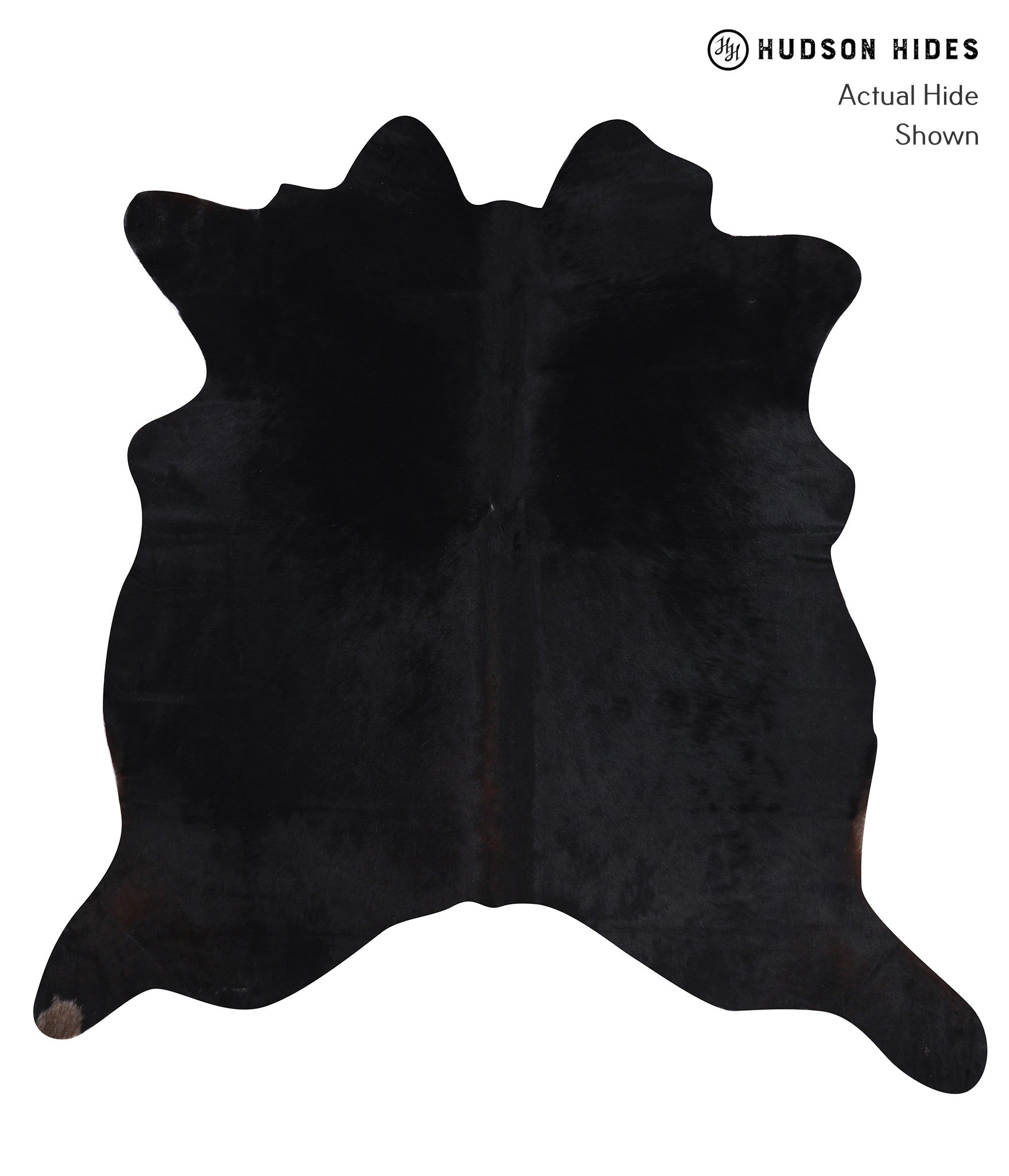 Solid Black Cowhide Rug #A6034