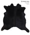 Solid Black X-Large Brazilian Cowhide Rug 6'8
