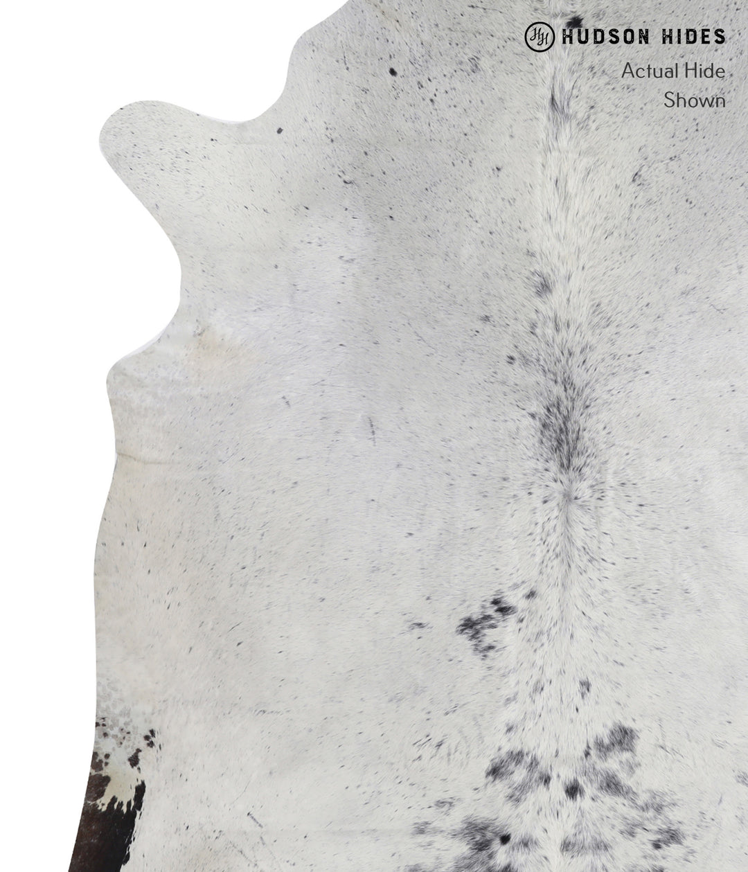 Salt and Pepper Black XX-Large Brazilian Cowhide Rug 8'0"H x 7'1"W #A6