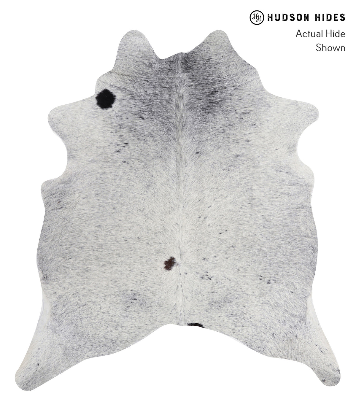 Salt and Pepper Black Cowhide Rug #A6097