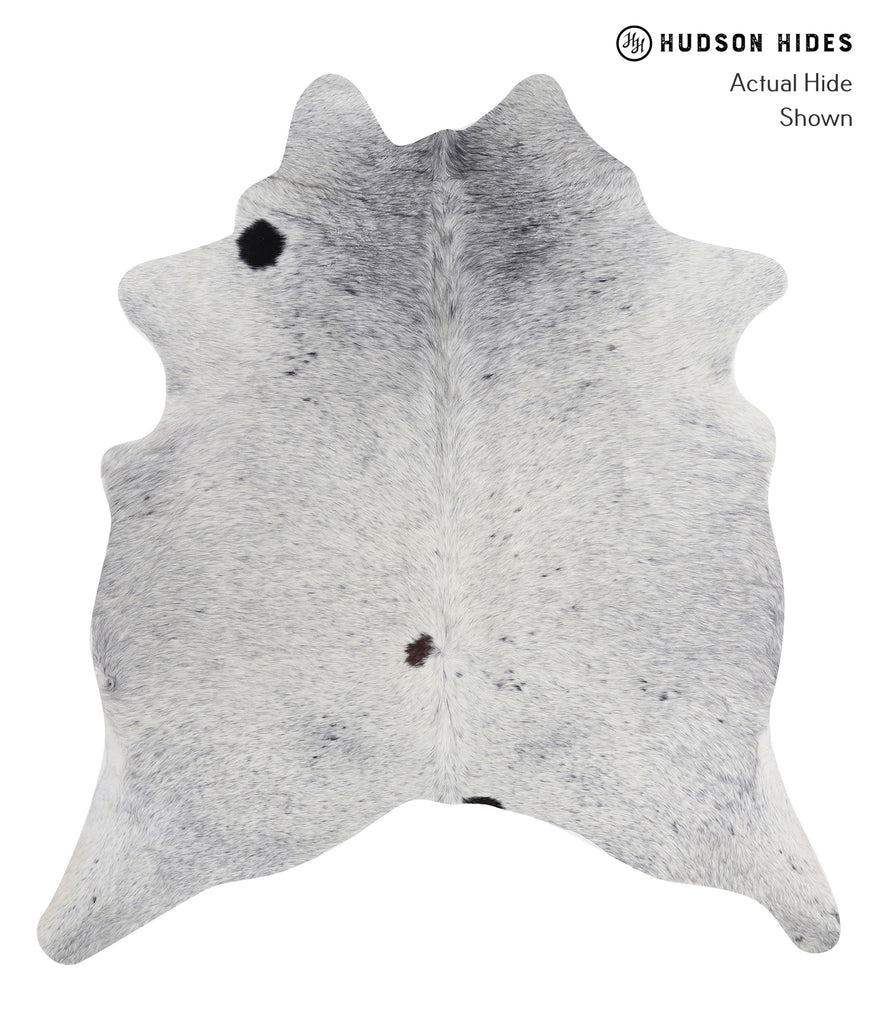 Salt and Pepper Black X-Large Brazilian Cowhide Rug 7'4"H x 6'7"W #A6097 by Hudson Hides