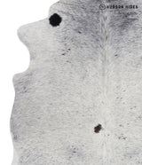 Salt and Pepper Black X-Large Brazilian Cowhide Rug 7'4"H x 6'7"W #A6097 by Hudson Hides
