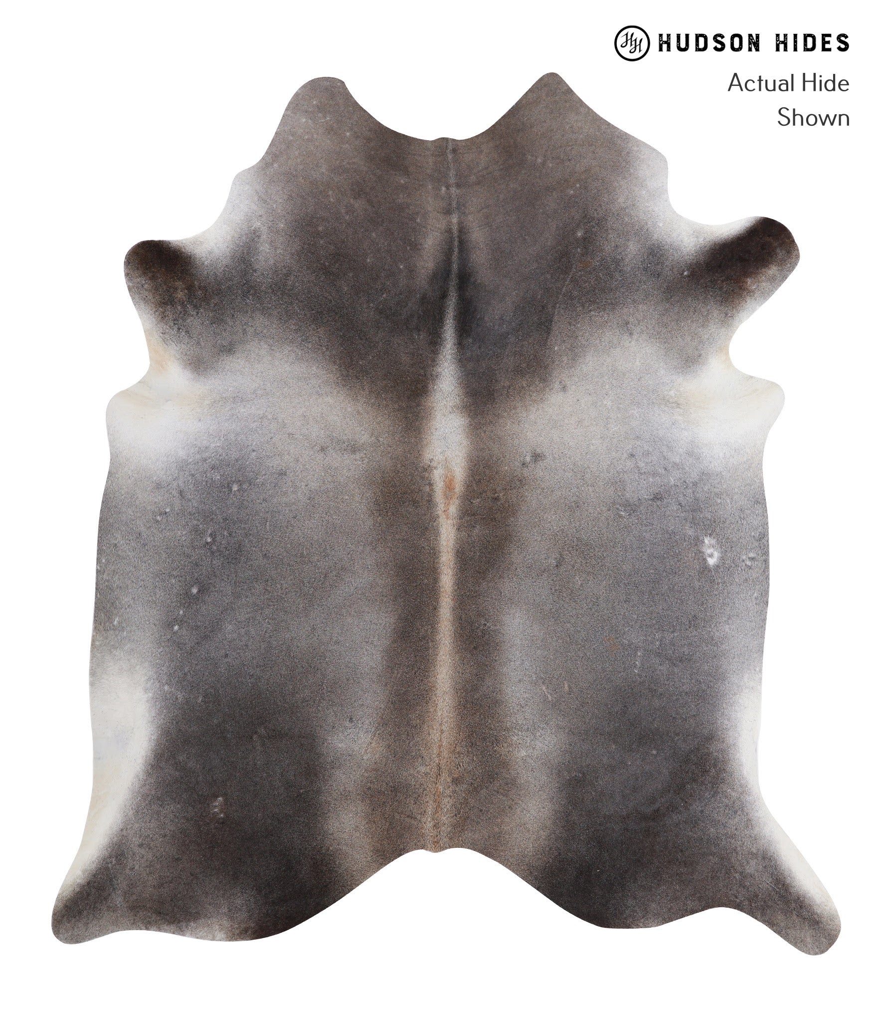 Grey with Beige Cowhide Rug #A6120