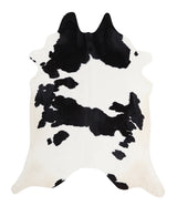 Black and White Large Brazilian Cowhide Rug 6'6"H x 5'0"W #A6126 by Hudson Hides
