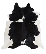 Black and White Large Brazilian Cowhide Rug 7'3"H x 5'1"W #A6243 by Hudson Hides