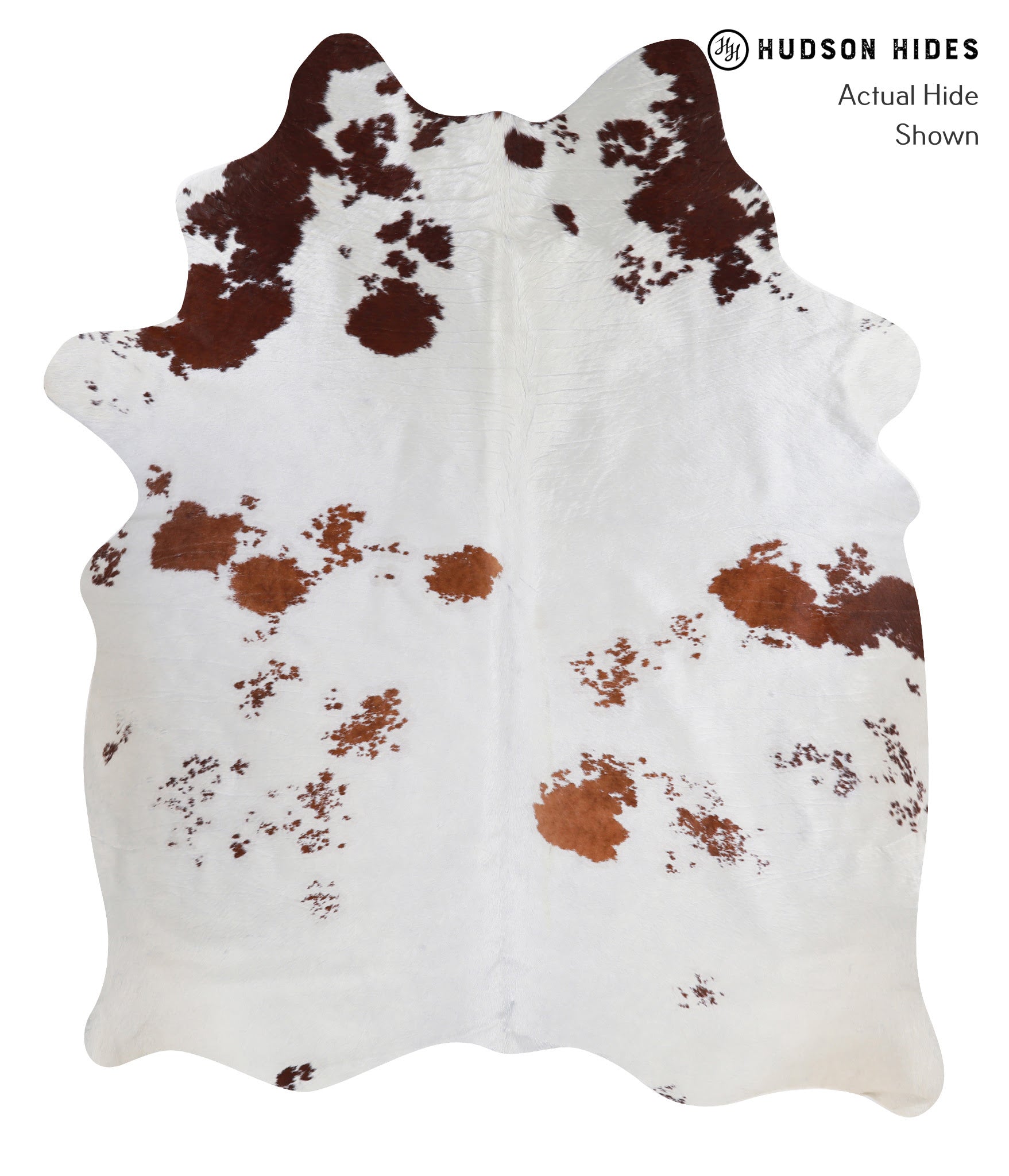 Brown and White Cowhide Rug #A6250
