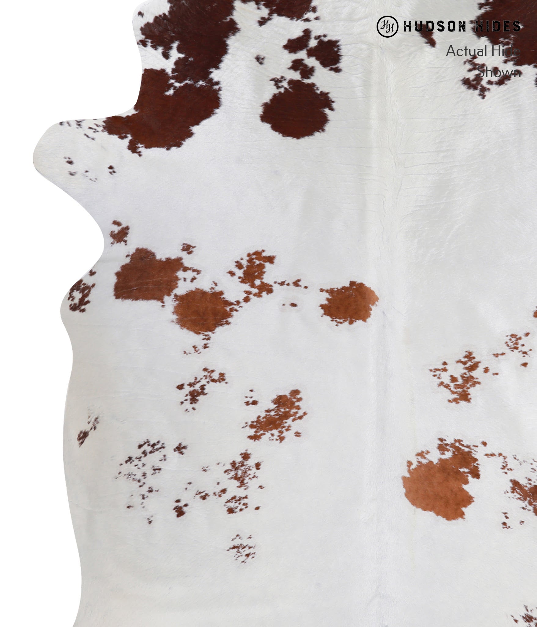 Brown and White Cowhide Rug #A6250