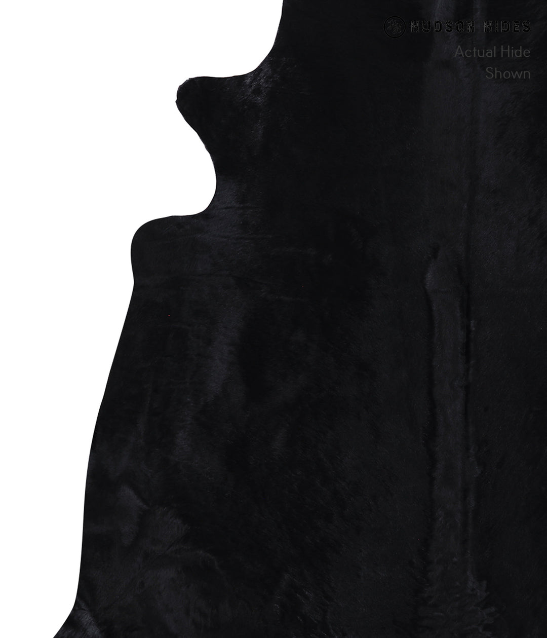 Dyed Black XX-Large Brazilian Cowhide Rug 7'3"H x 7'0"W #A6257 by Huds