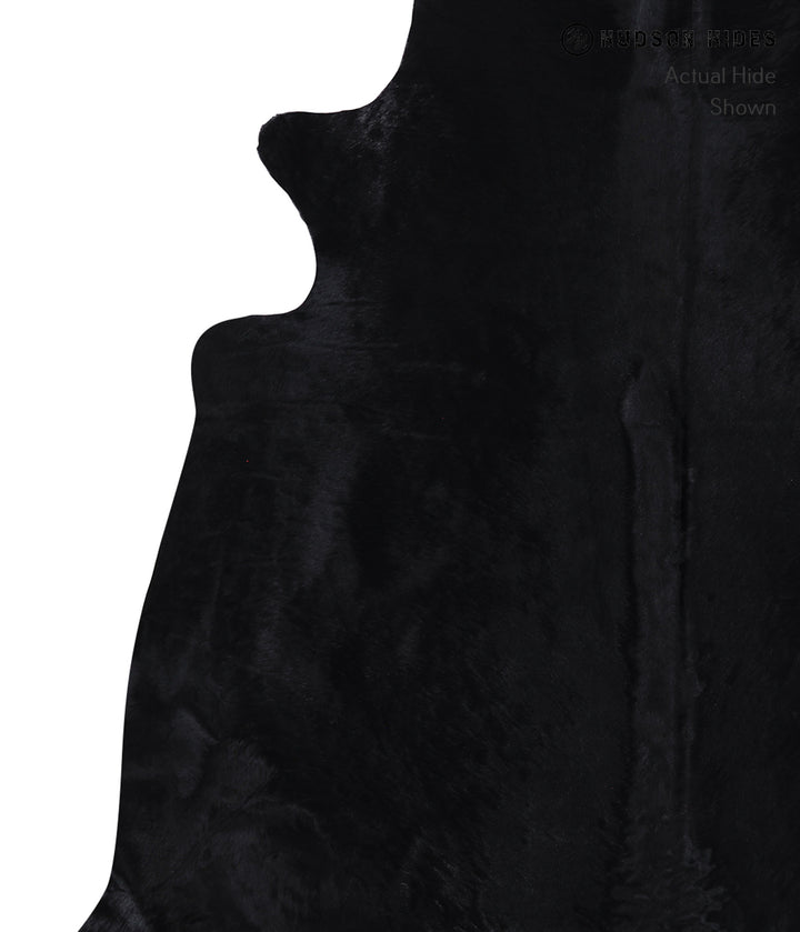 Dyed Black XX-Large Brazilian Cowhide Rug 7'3"H x 7'0"W #A6257 by Hudson Hides
