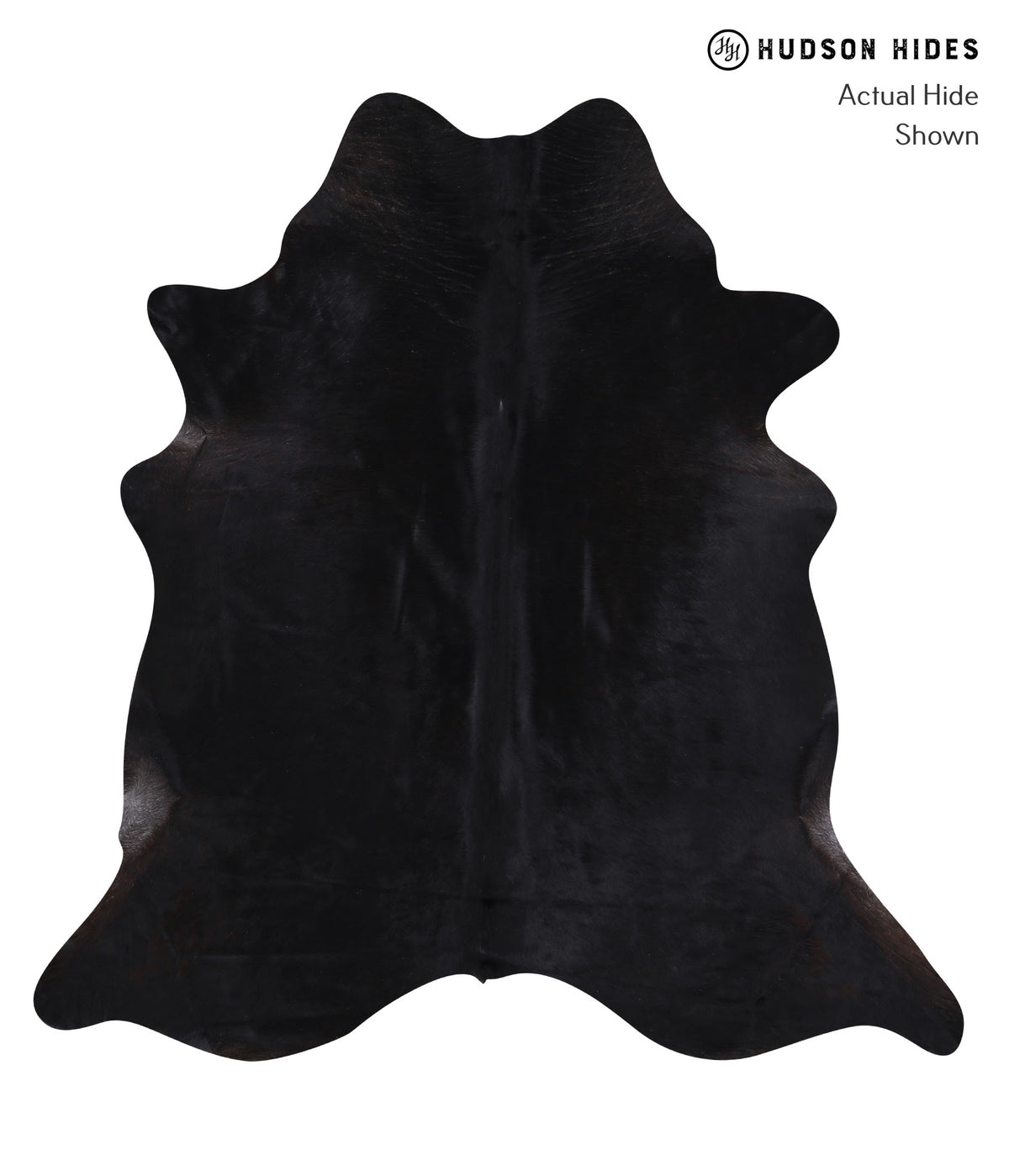 Solid Black Cowhide Rug #A6308