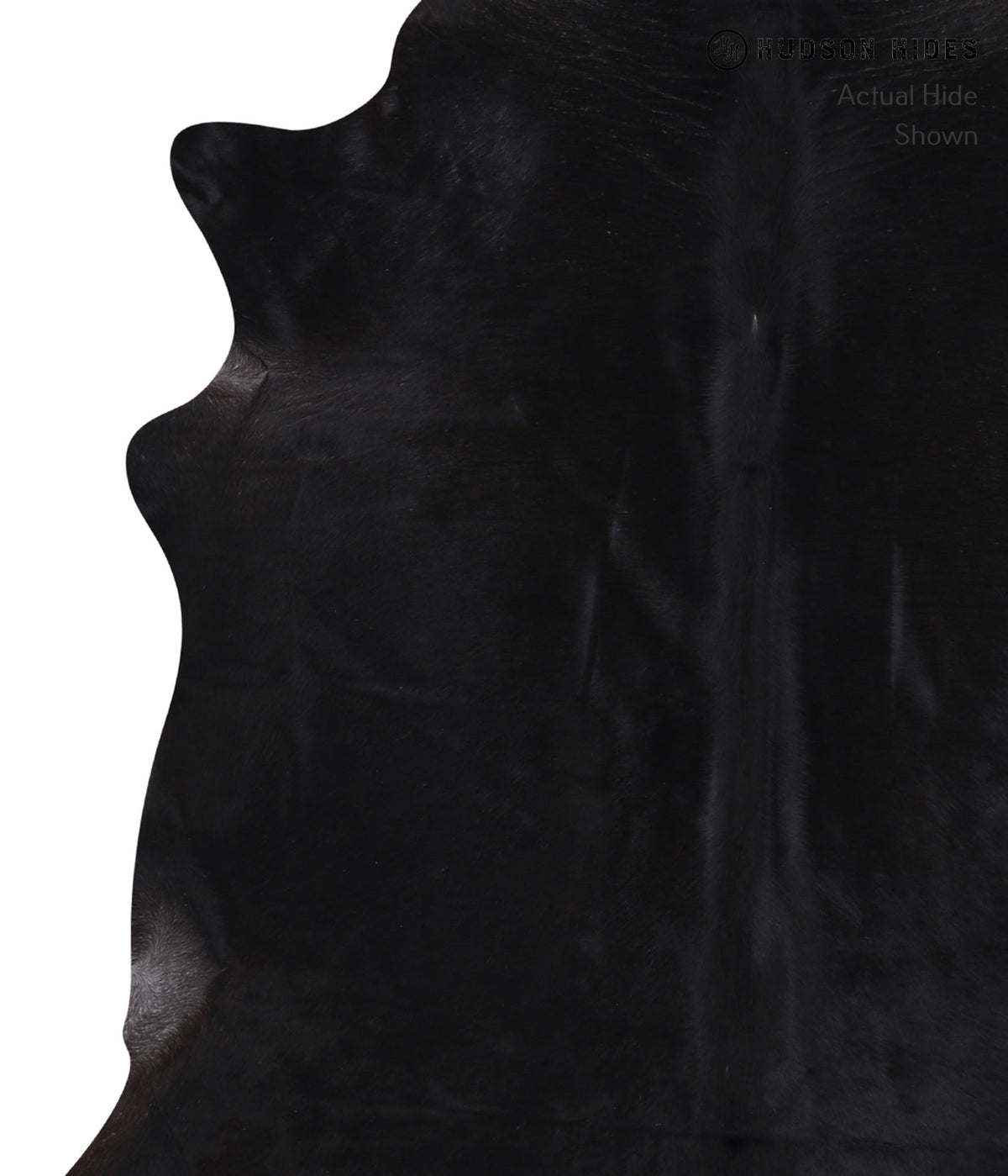 Solid Black Cowhide Rug #A6308