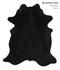 Solid Black X-Large Brazilian Cowhide Rug 7'0