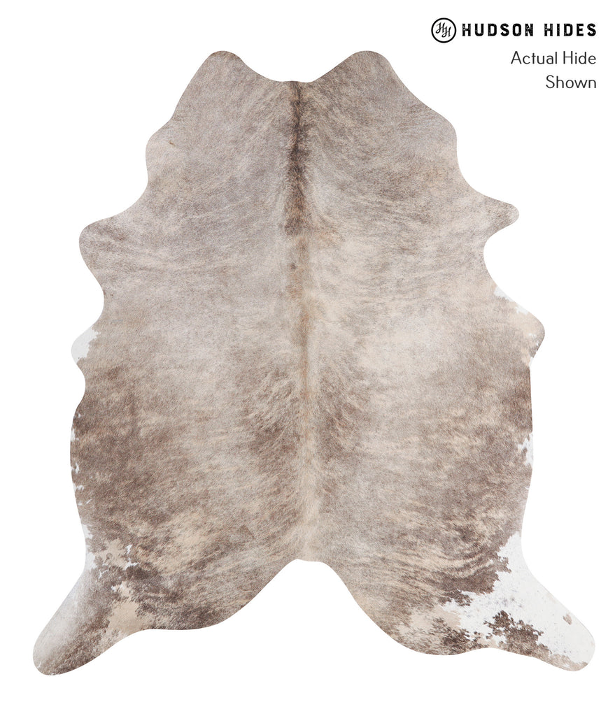 Grey Brindle X-Large Brazilian Cowhide Rug 7'0"H x 6'3"W #A6353 by Hudson Hides