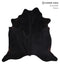 Solid Black X-Large Brazilian Cowhide Rug 6'9