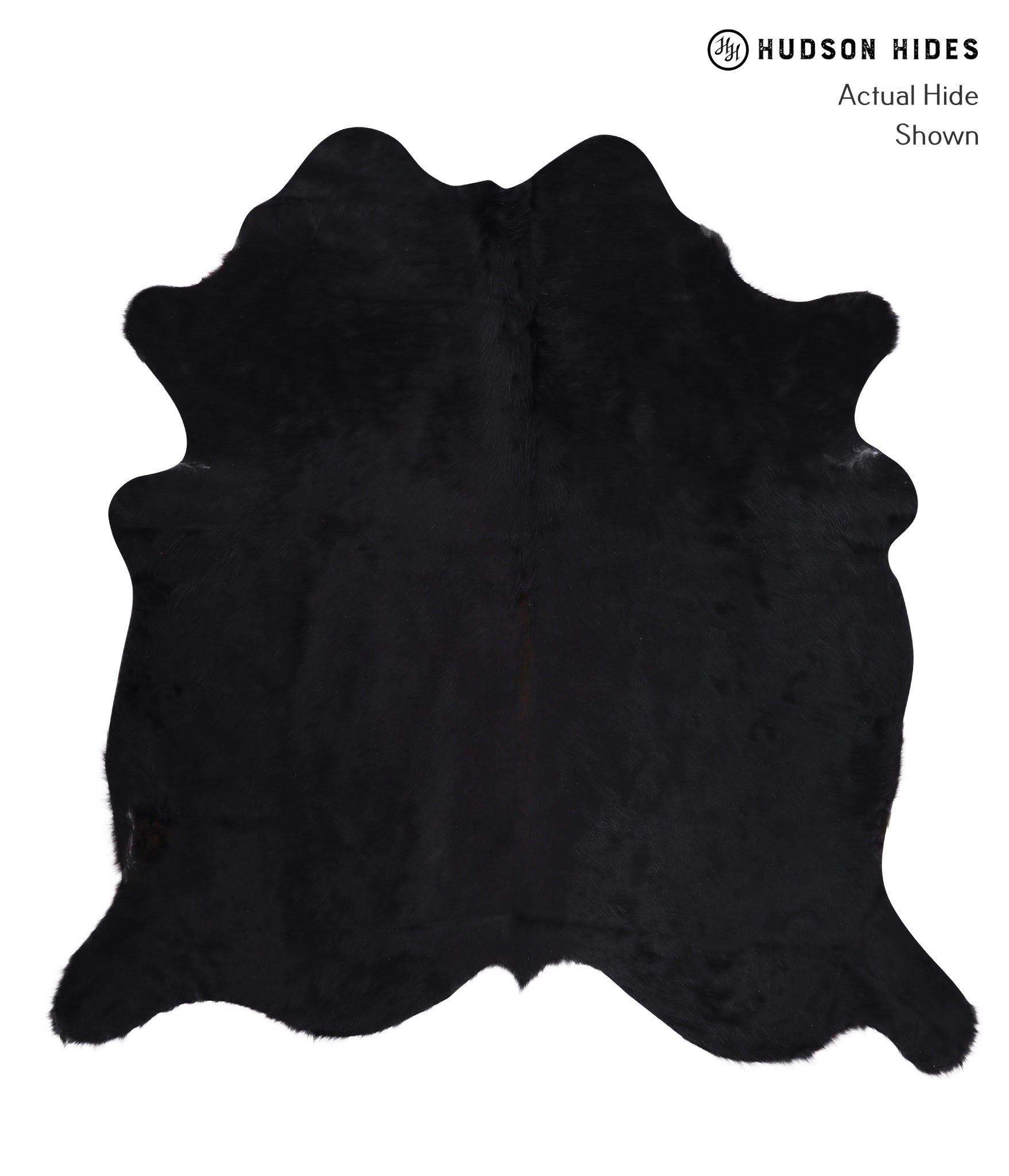 Solid Black Cowhide Rug #A6367