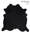 Solid Black X-Large Brazilian Cowhide Rug 6'4
