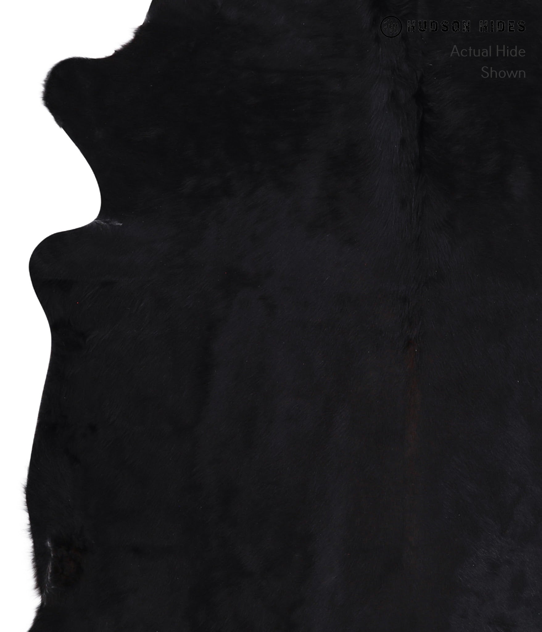 Solid Black Cowhide Rug #A6367