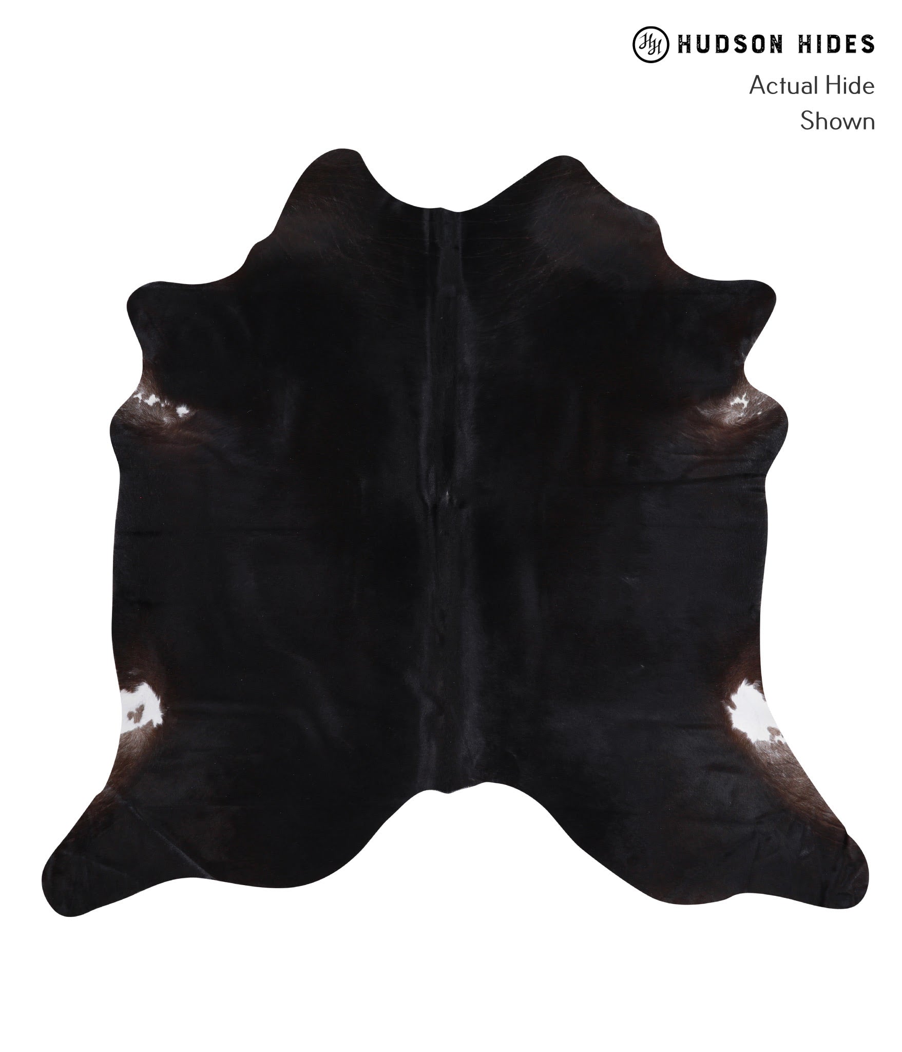 Solid Black Cowhide Rug #A6372